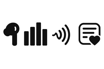 Audio icons showing device, levels, wave, and favorite list
