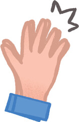 Clapping hands hand drawing style