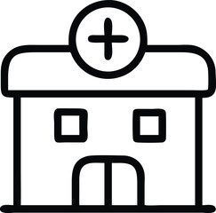 vector illustration of a red cross