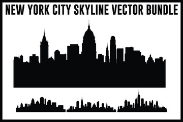 new york city skyline vector bundle