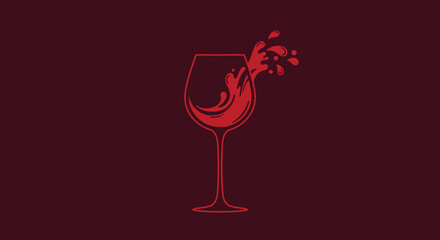 Red Wine Glass Illustration