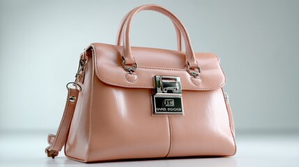 a designer handbag on a white isolated background, chic and luxurious look