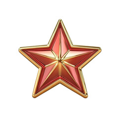 Obraz premium Red gold star award achievement success honor graphic design