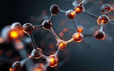 futuristic abstract molecular structure background for science and healthcare