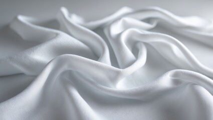 Fototapeta premium Background of textured white fabric abstract.