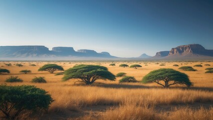 Obraz premium African grassland landscape