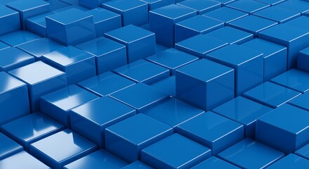 Obraz premium Cobalt Labyrinth AI Generated