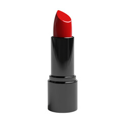 Obraz premium Red lipstick in black tube beauty product makeup cosmetic elegance fashion
