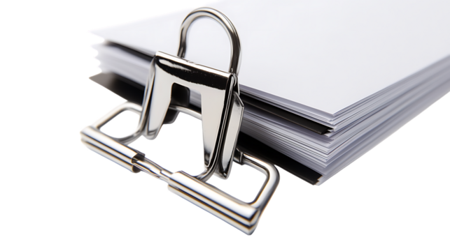 binder clip isolated on white background