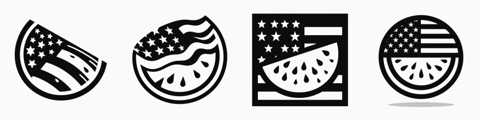 The Watermelon Slice. Symbol Vector Clip art. Juicy fruit piece enjoying refreshment and flavor of summertime melon.