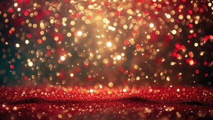 Background featuring abstract lights with a glitter effect. Blurred