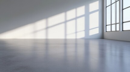 Empty room with window light