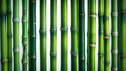 Fototapeta premium Bamboo plant with a section of clipping included