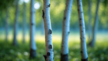 The trunk of a thin, young tree found in the grove.