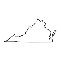 Virginia State Outline Vector Map