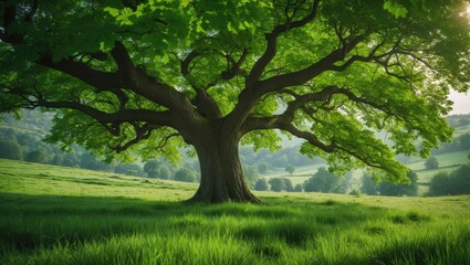 Fototapeta premium NATURAL LANDSCAPE FEATURING A TREE