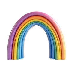 Fototapeta premium Rainbow arch colorful vibrant playful fun design element