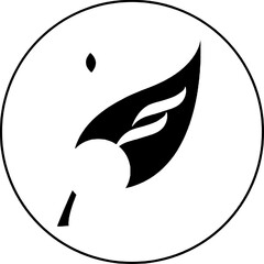 Natural growth logo in circular frame 