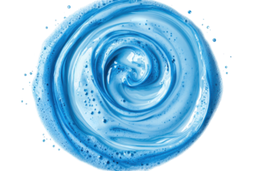 Swirling blue liquid vibrant foam texture clean abstract background refreshing aqua tones dynamic