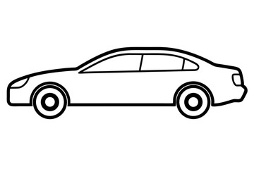 Fototapeta premium Car icon vector silhouette illustration isolated on white background