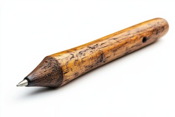 Wooden pencil on white desk