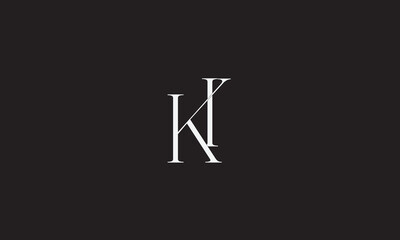 KI, IK, K , I , Abstract Letters Logo Monogram	