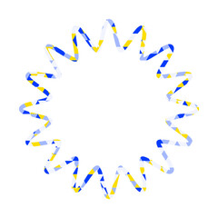 ステンドグラス風吹き出し　三角形模様　丸みのあるギザギザした形