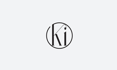 KI, IK, K , I , Abstract Letters Logo Monogram	
