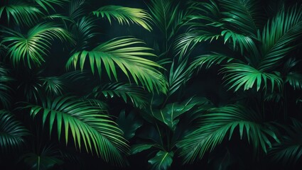 Tropical Palm Leaf Texture as a Background