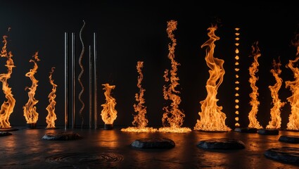 Comprehensive fire flame compilation