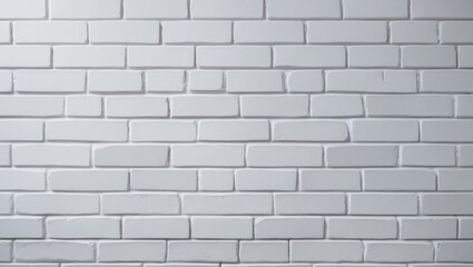 Fototapeta premium Clean and new white brick wall abstract background for patterns