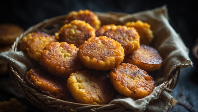 Sweet dish Thekua, a popular treat.