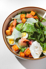 Fresh salad with dressing for lunch