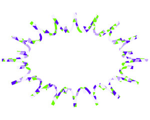 ステンドグラス風吹き出し　三角形模様　細長いギザギザした形