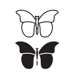 simple butterfly icon. minimalist vector format. logos, stickers, merchandise, and user interface elements