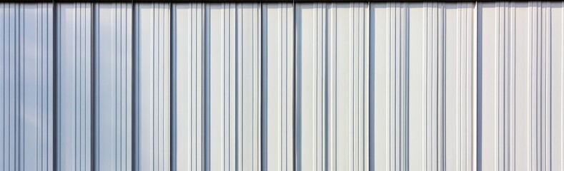 The background and pattern of a white metal plate in panoramic form