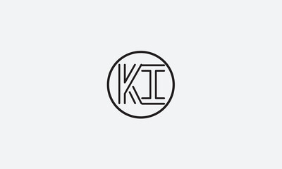 KI, IK, K , I , Abstract Letters Logo Monogram	