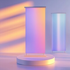 Gradient banners on platform