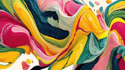 a colorful abstract wallpaper on a white isolated background, vibrant and energetic design