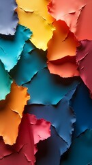 Abstract Colorful Texture with Fractured Shapes and Vibrant Palette