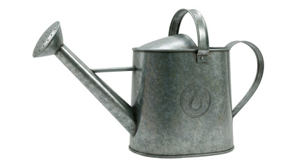 Isolated Vintage Metal Watering Can Garden Tool
