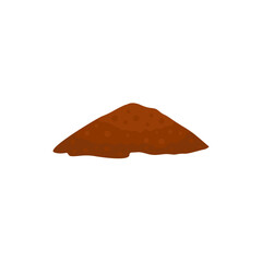 Cartoon pile of soil. Heap of ground for agricultural. Vector illustration