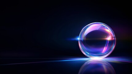 Blurred rainbow refraction overlay effect. Light lens prism effect on black background. Holographic reflection, crystal flare leak shadow overlay. Colorful rainbow disco ball light leaks