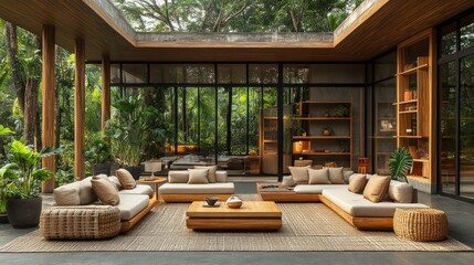 Fototapeta premium Tropical Modern Patio Furniture.