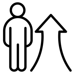 Personal growth icon in vector illustration