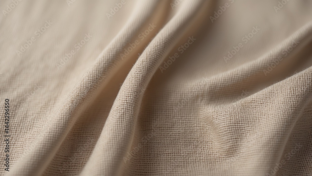 Poster natural textile pattern on brown fabric cloth texture for background