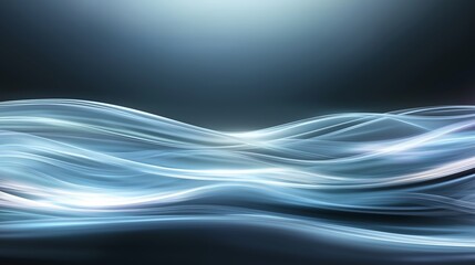 Obraz premium Dark blue abstract background with ultraviolet neon glow, blurry light lines, waves. Abstract image of speed motion on the road. abstract background with lines.
