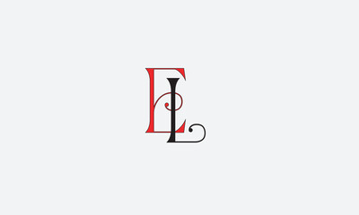 EL, LE , E , L , Abstract Letters Logo Monogram	
