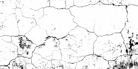 Obraz premium Dust or old grunge concrete building damaged grunge wall black and white texture effect white background.