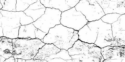 Dust or old grunge concrete building damaged grunge wall black and white texture effect white background.